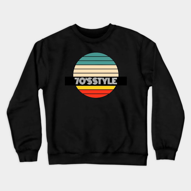 Retro 70’s Style Fashion and Decor (WHITE TEXT) Crewneck Sweatshirt by Xtian Dela ✅